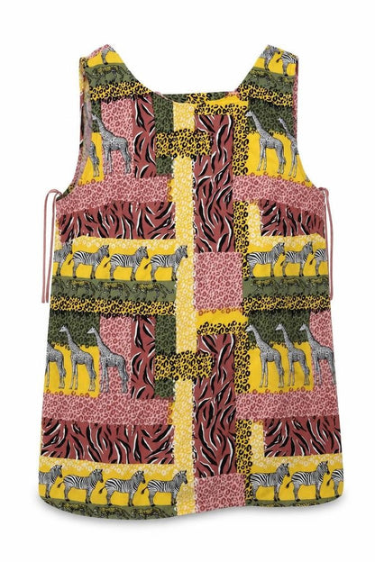 Tu Womens Yellow Animal Print  Basic Blouse Size 8