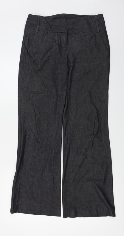 Womens UK Size 10 Marks and Spencer Regular Fit  Grey Trousers