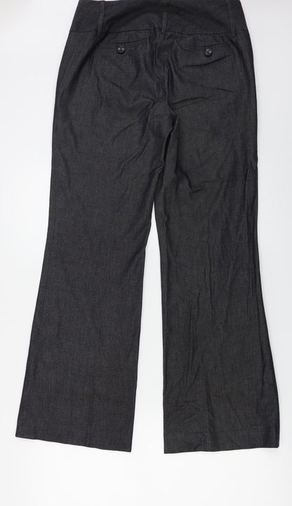 Womens UK Size 10 Marks and Spencer Regular Fit  Grey Trousers