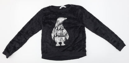 H&M  Girls Grey   Pullover Jumper Size 11-12 Years