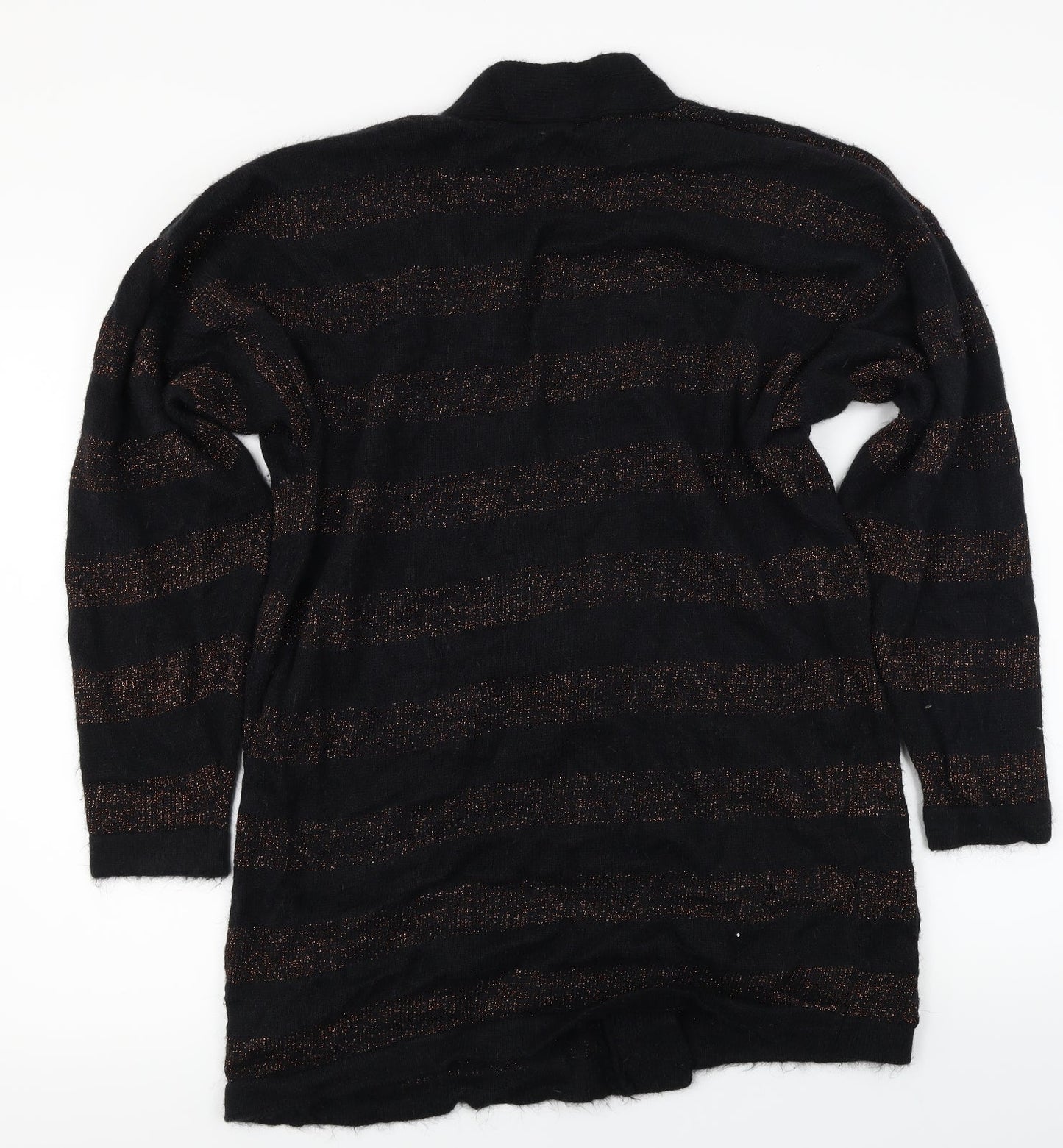 Your Sixth Sense  Womens Black Striped  Cardigan Jumper Size 12