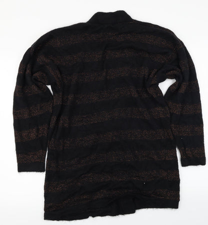 Your Sixth Sense  Womens Black Striped  Cardigan Jumper Size 12