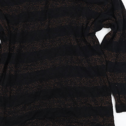 Your Sixth Sense  Womens Black Striped  Cardigan Jumper Size 12