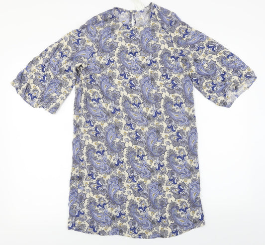 Womens UK Size 6 H&M Blue Basic Blouse