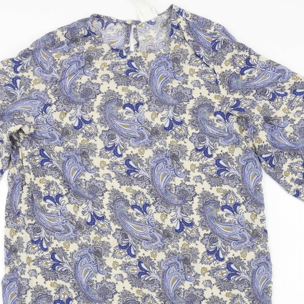 Womens UK Size 6 H&M Blue Basic Blouse