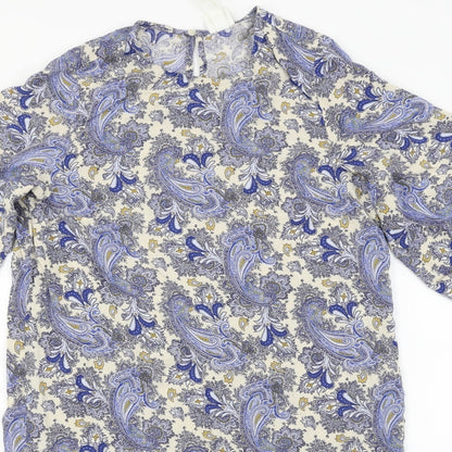 Womens UK Size 6 H&M Blue Basic Blouse