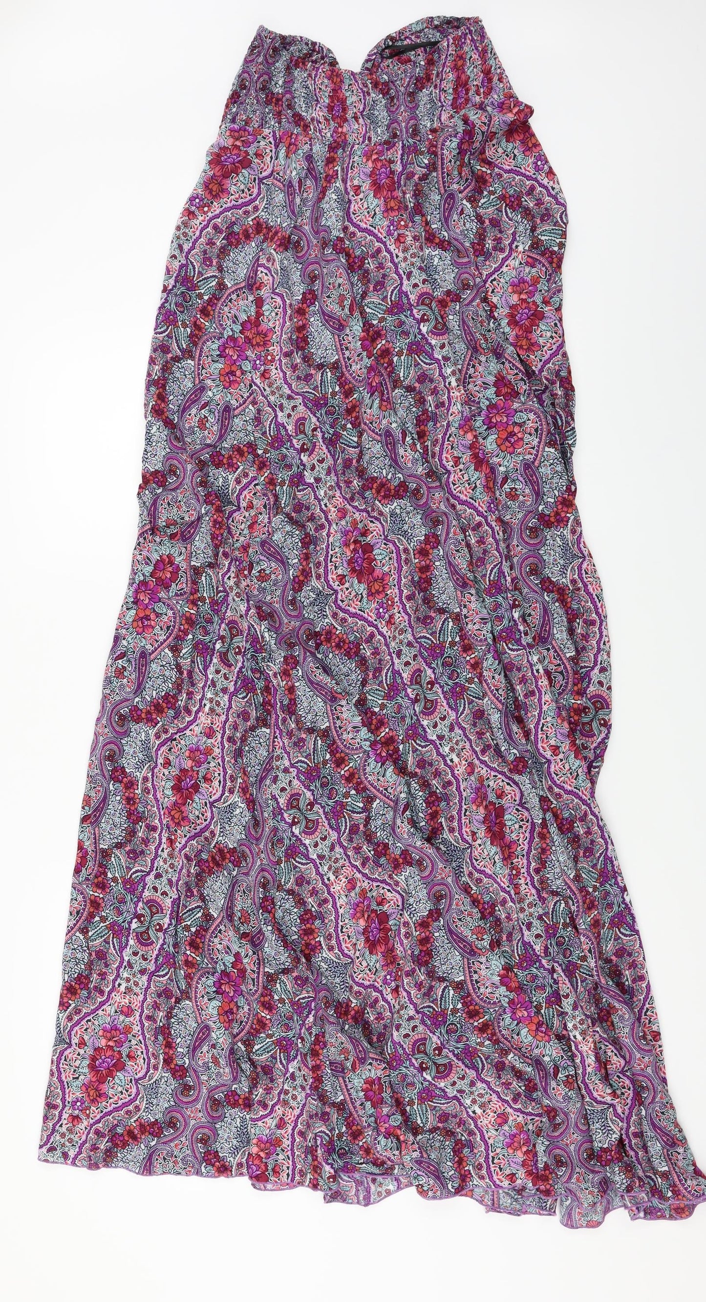 NEXT  Womens Purple Floral  A-Line  Size 8