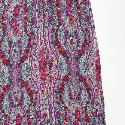NEXT  Womens Purple Floral  A-Line  Size 8