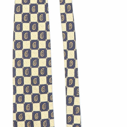 M&S Mens Gold Plaids & Checks  Pointed Tie One Size