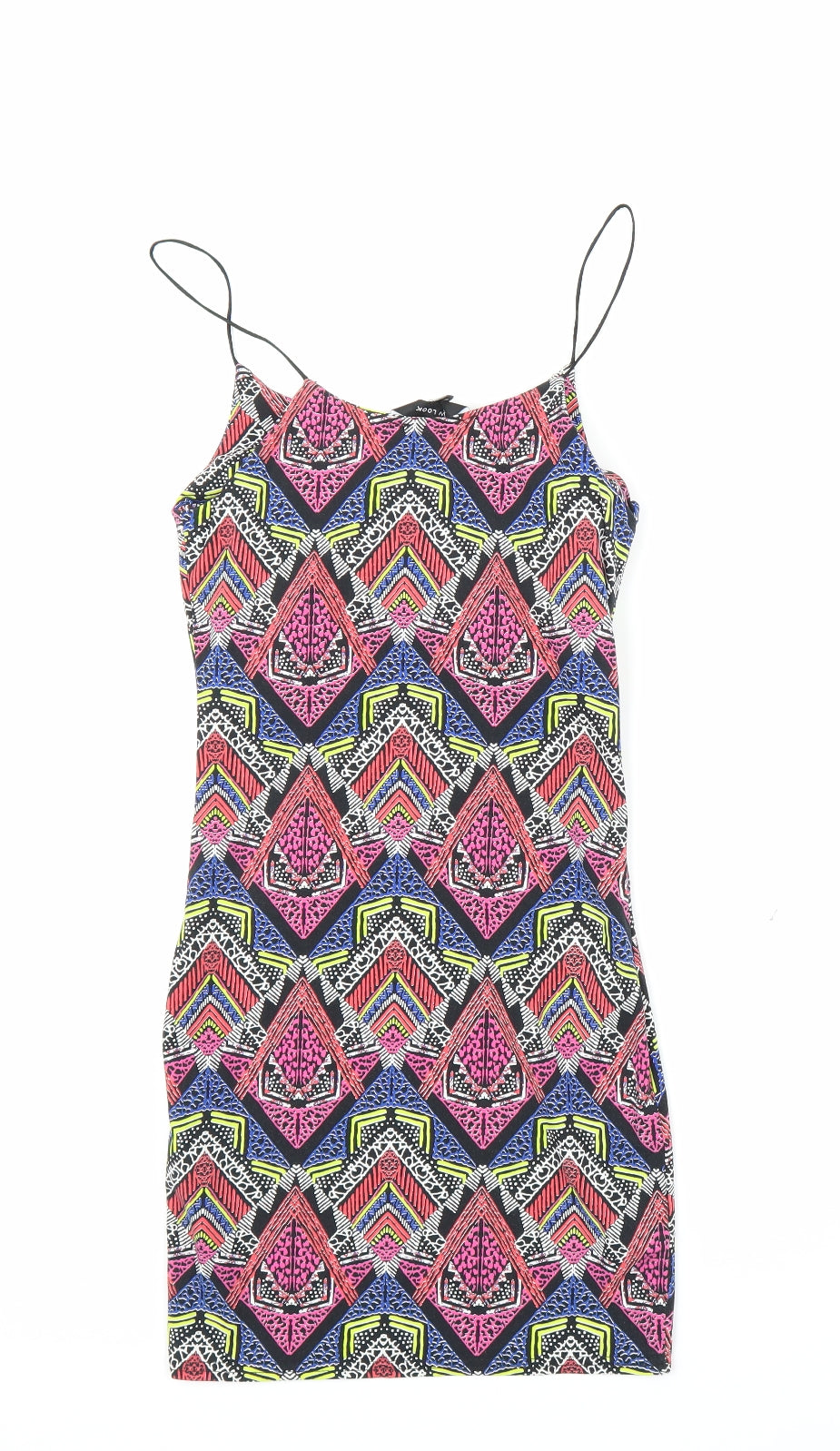 New Look Womens Pink Batik  Bodycon  Size 8