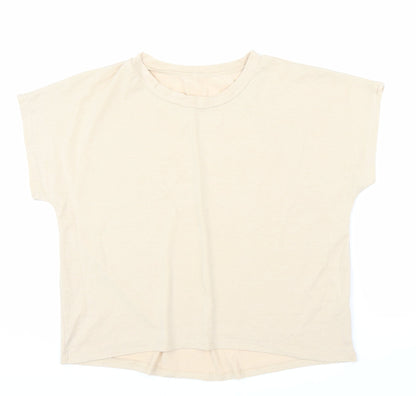 Womens UK Size L Preworn Beige Basic Blouse