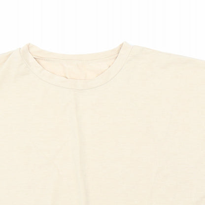 Womens UK Size L Preworn Beige Basic Blouse