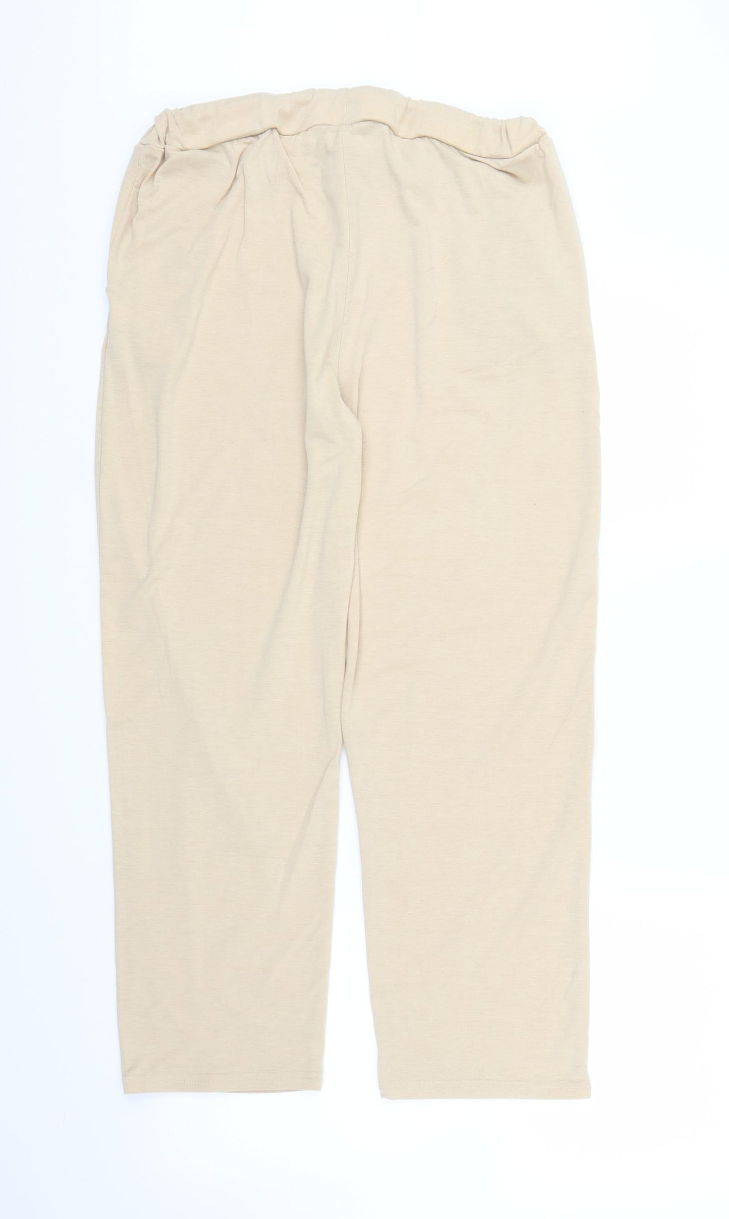 Womens UK Size L Preworn Regular Fit Bloomer Beige Trousers