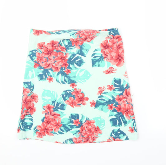 Capsule Womens Green Floral  Bandage Skirt Size 14