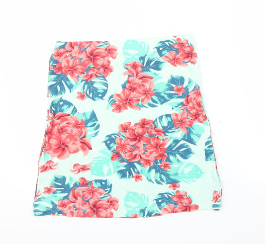 Capsule Womens Green Floral  Bandage Skirt Size 14