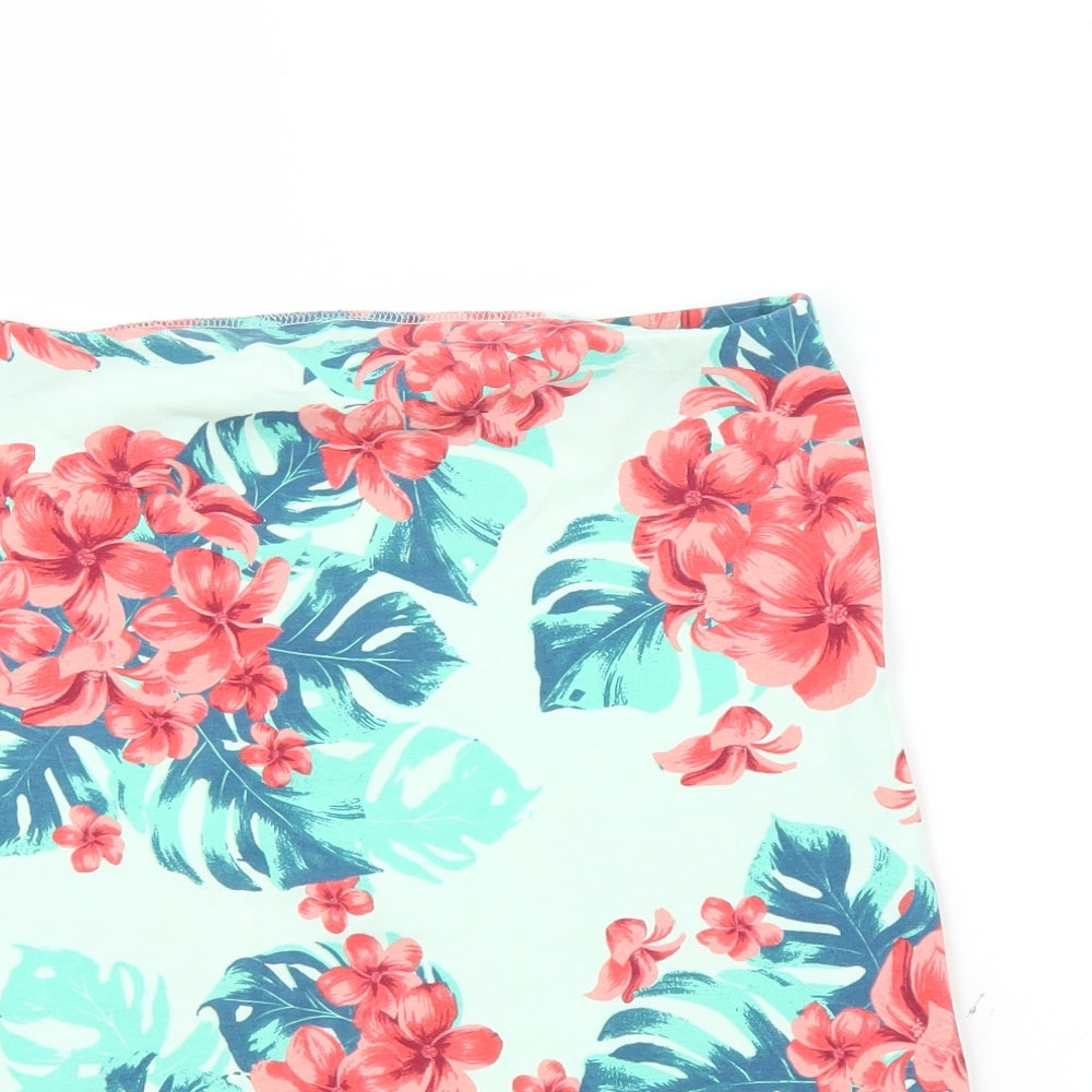 Capsule Womens Green Floral  Bandage Skirt Size 14