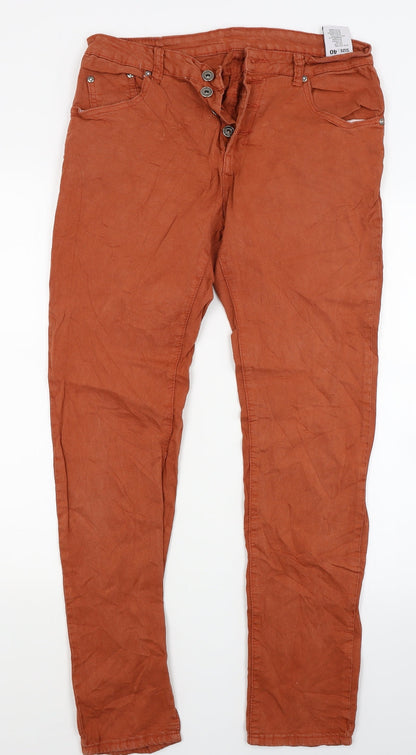 Place de jour Womens Brown  Denim Skinny Jeans Size 12 L28 in
