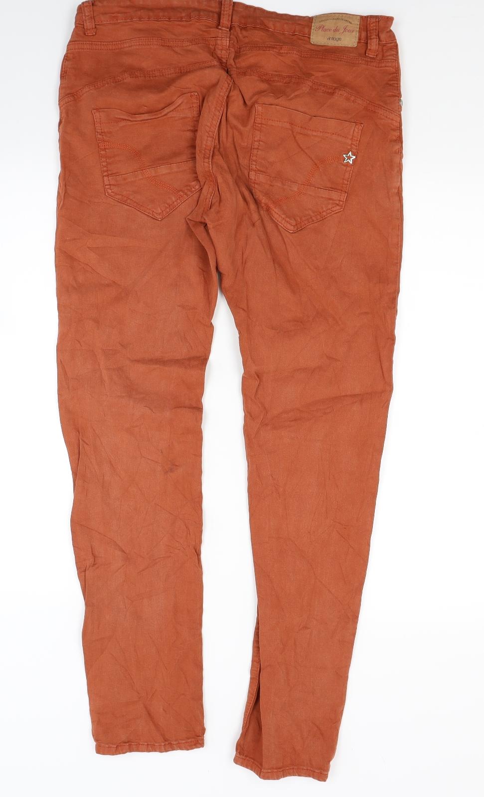 Place de jour Womens Brown  Denim Skinny Jeans Size 12 L28 in