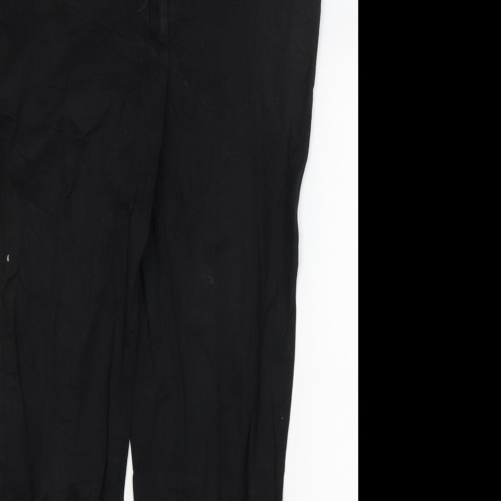 Womens UK Size 12 Warehouse Regular Fit  Black Trousers
