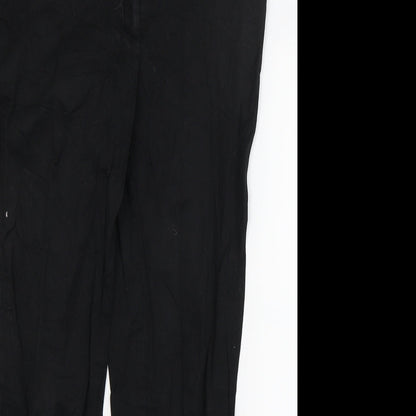 Womens UK Size 12 Warehouse Regular Fit  Black Trousers