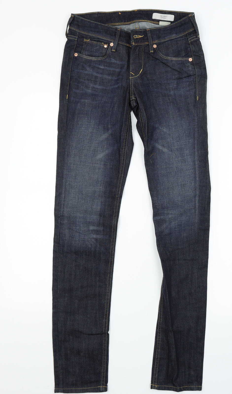 Womens UK Size 25 in H&M Regular Fit Skinny Blue Jeans
