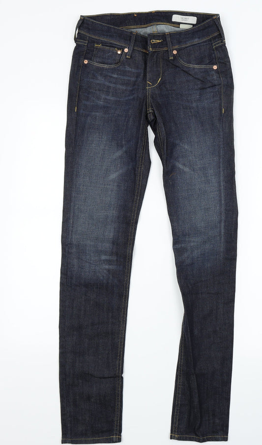Womens UK Size 25 in H&M Regular Fit Skinny Blue Jeans