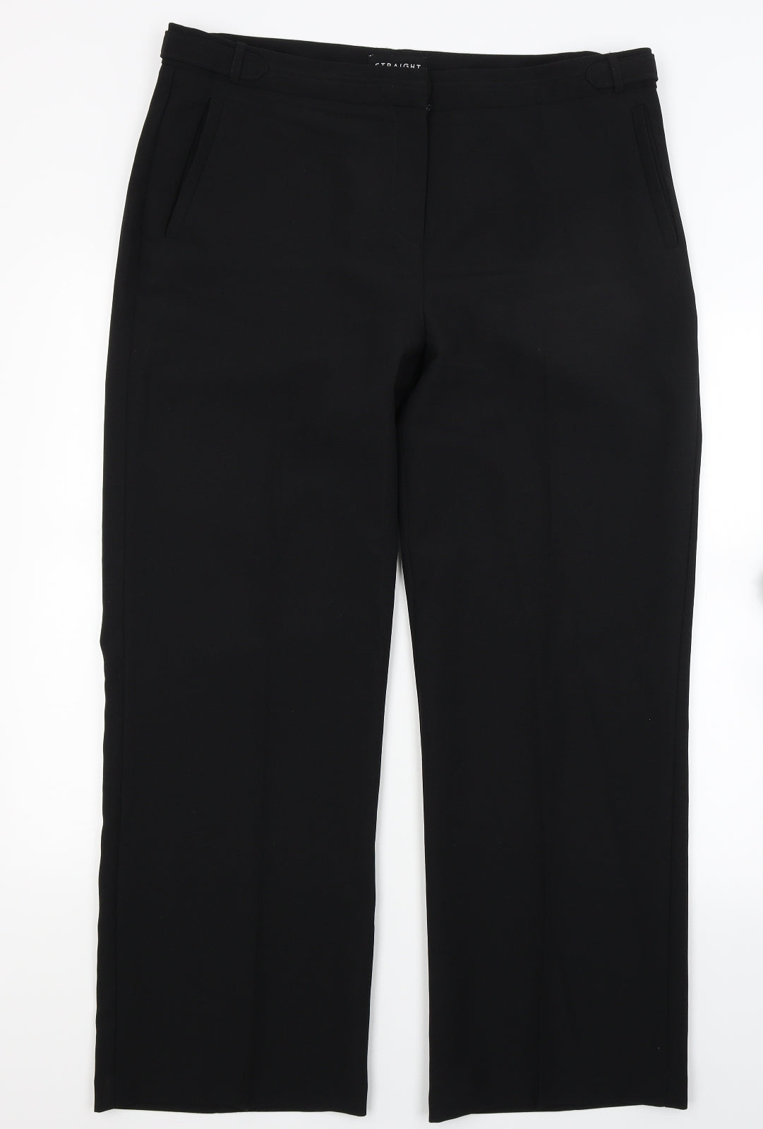 Womens UK Size 16 Peacocks Regular Fit  Black Trousers