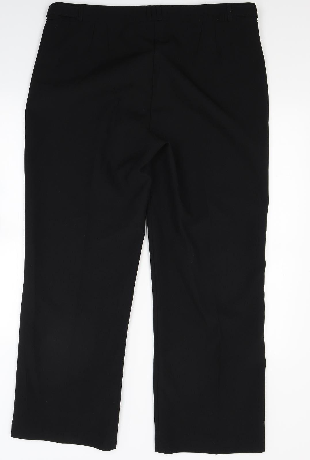 Womens UK Size 16 Peacocks Regular Fit  Black Trousers