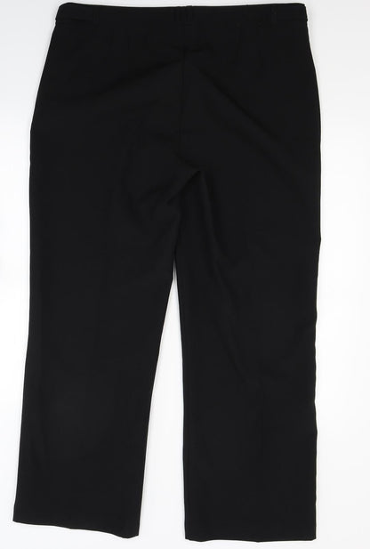 Womens UK Size 16 Peacocks Regular Fit  Black Trousers