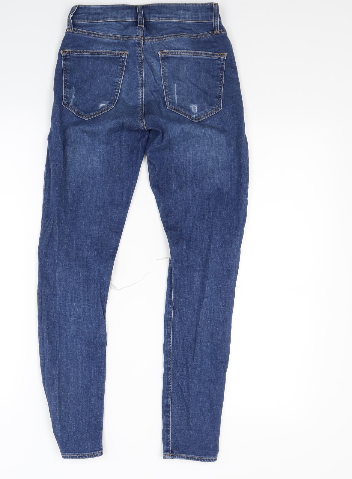 Topshop Womens Blue  Denim Skinny Jeans Size 25 in L26 in