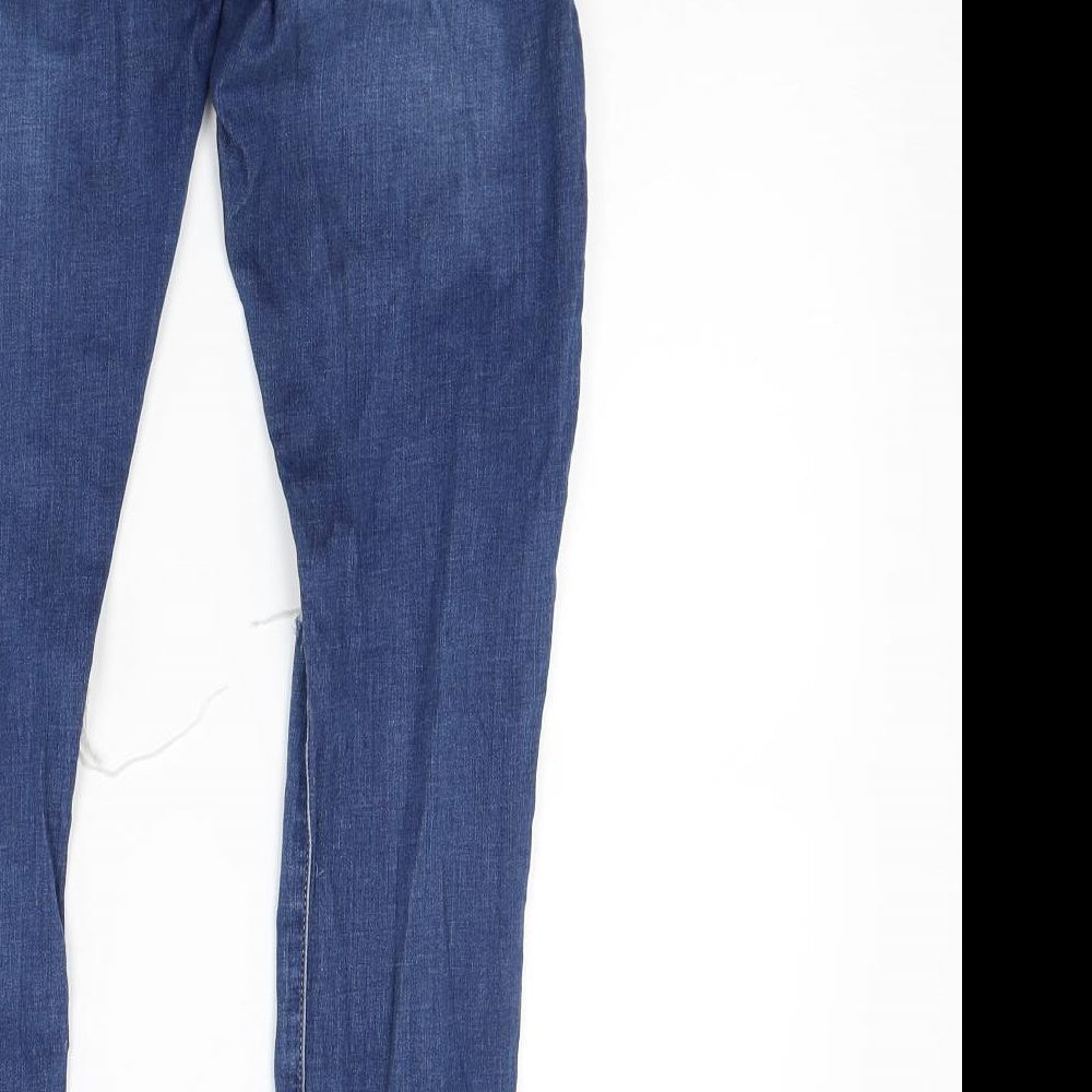 Topshop Womens Blue  Denim Skinny Jeans Size 25 in L26 in