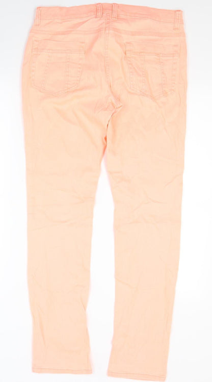 Womens UK Size 10 Gina Regular Fit Skinny Orange Jeans