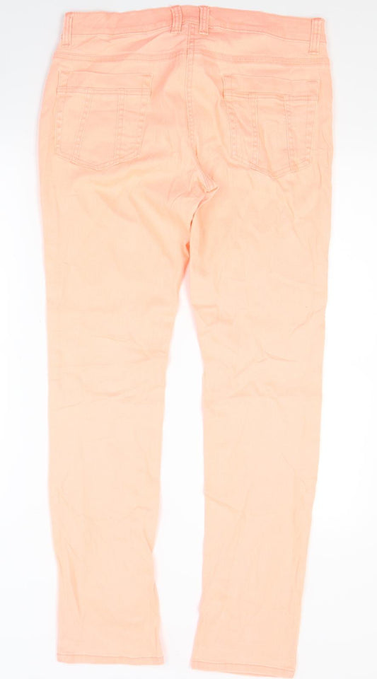 Womens UK Size 10 Gina Regular Fit Skinny Orange Jeans