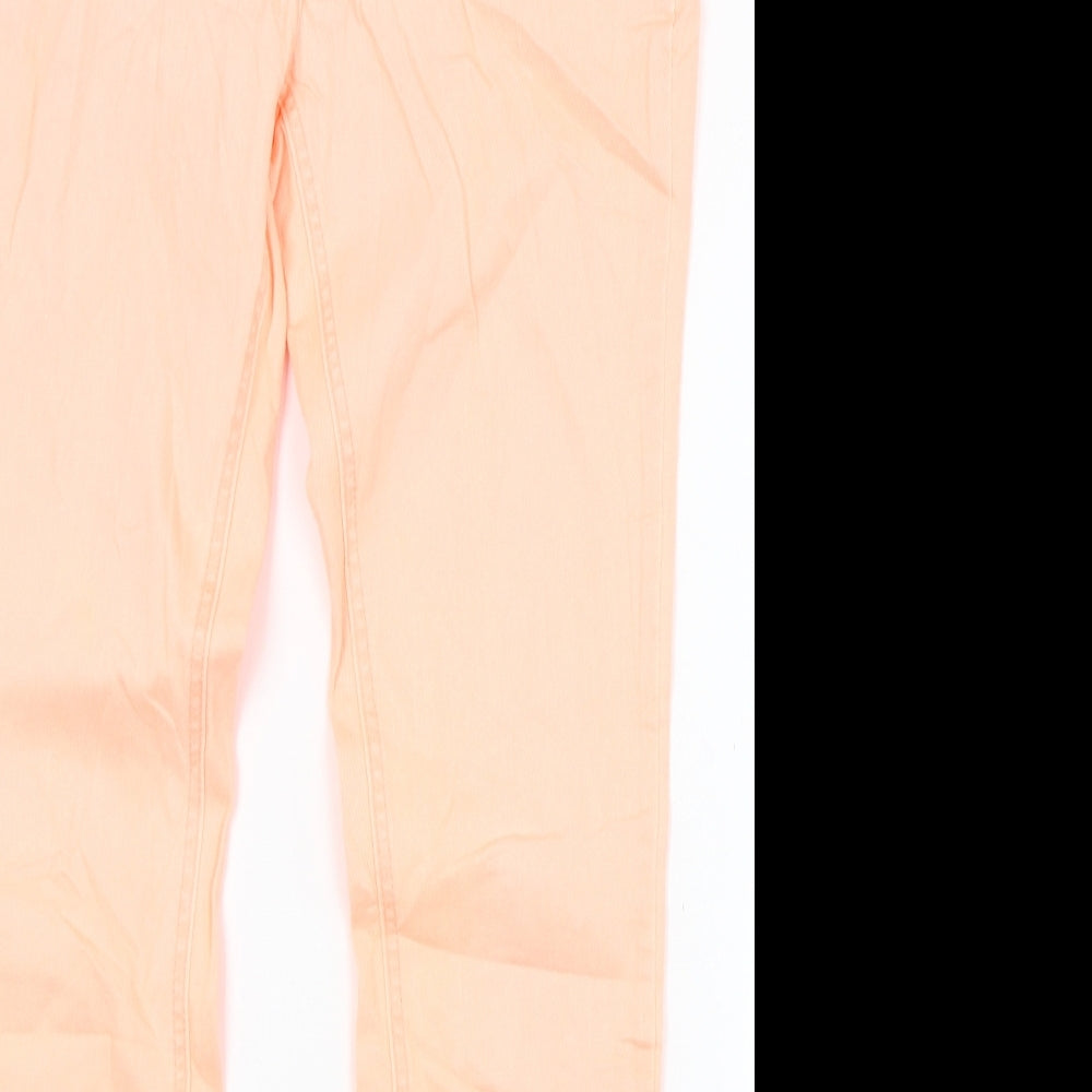 Womens UK Size 10 Gina Regular Fit Skinny Orange Jeans
