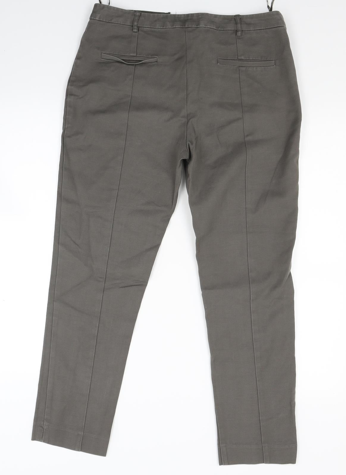 Womens UK Size 12 Oasis Regular Fit  Brown Trousers