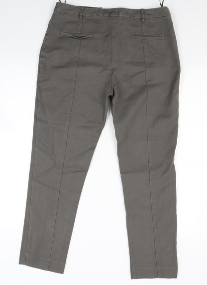 Womens UK Size 12 Oasis Regular Fit  Brown Trousers