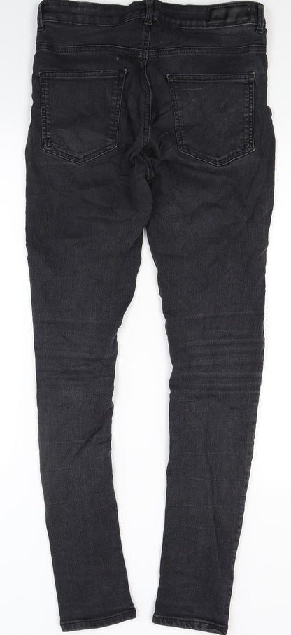 Never denim Womens Black  Denim Skinny Jeans Size M L28 in