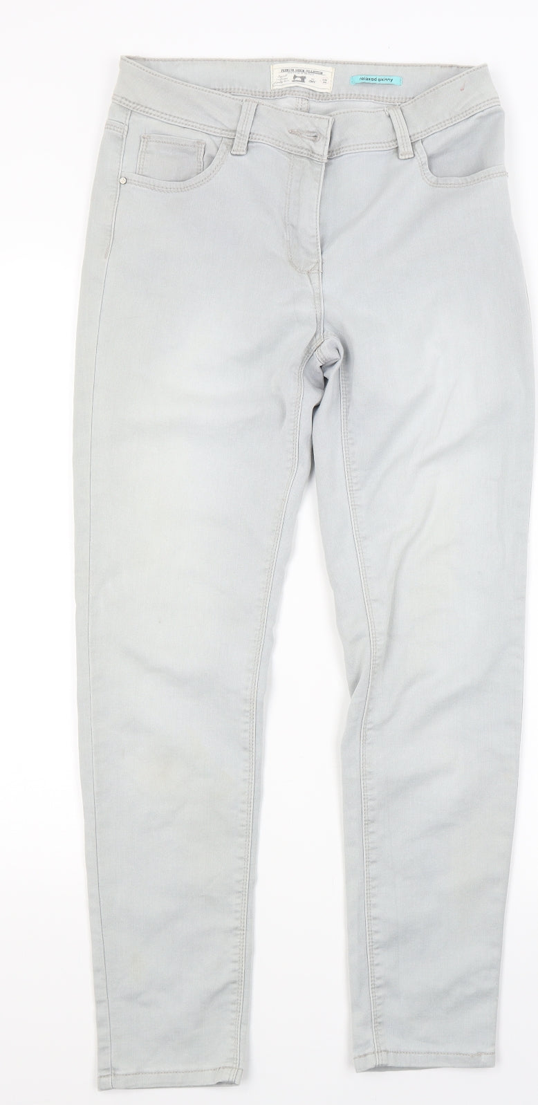 Matalan Womens Grey  Denim Skinny Jeans Size 10 L25 in