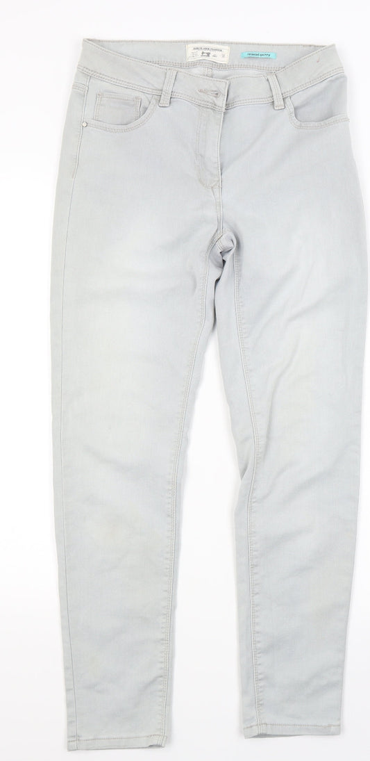 Matalan Womens Grey  Denim Skinny Jeans Size 10 L25 in