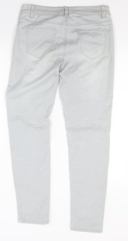 Matalan Womens Grey  Denim Skinny Jeans Size 10 L25 in