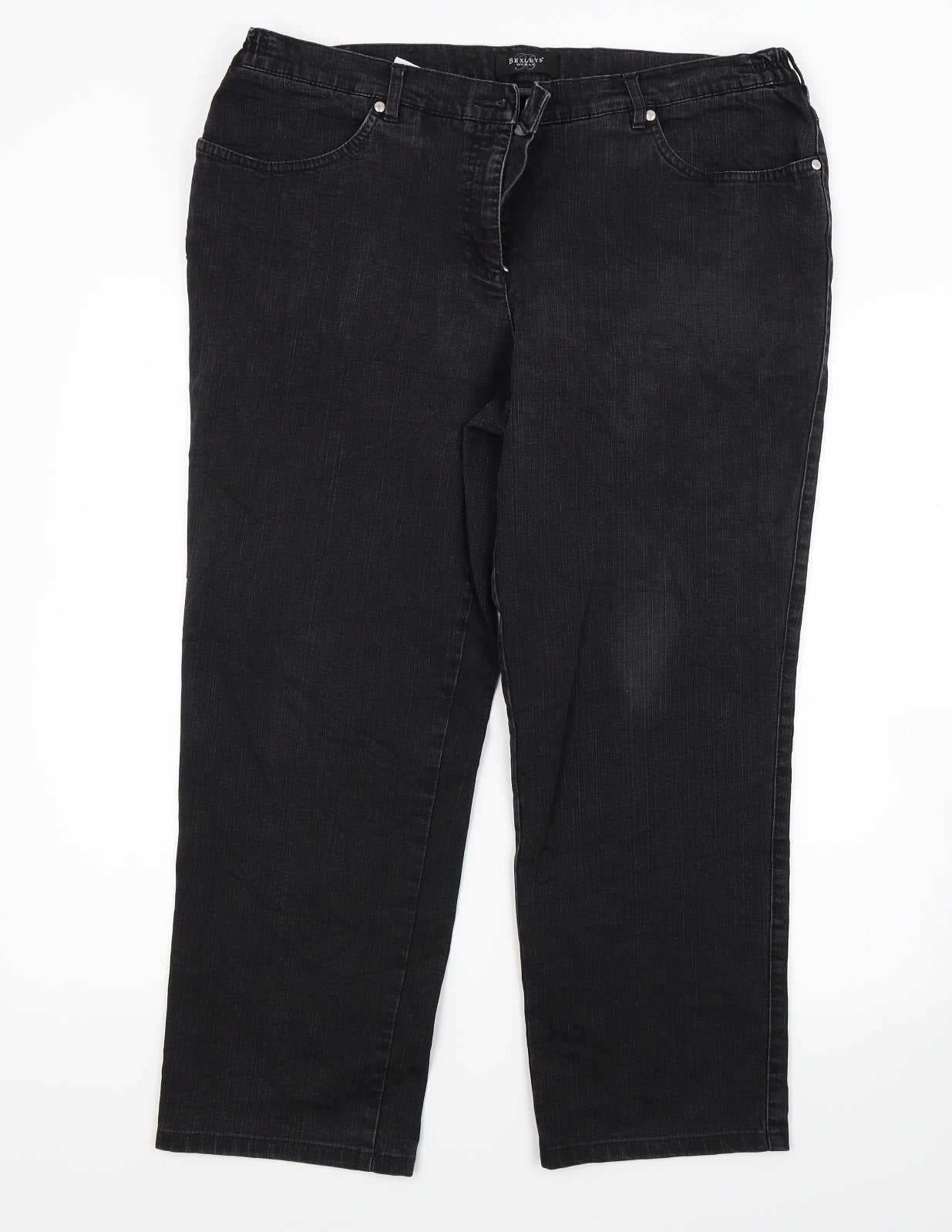 Bexley Womens Black  Denim Capri Jeans Size 34 in L23 in