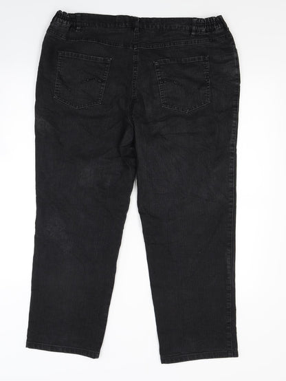 Bexley Womens Black  Denim Capri Jeans Size 34 in L23 in