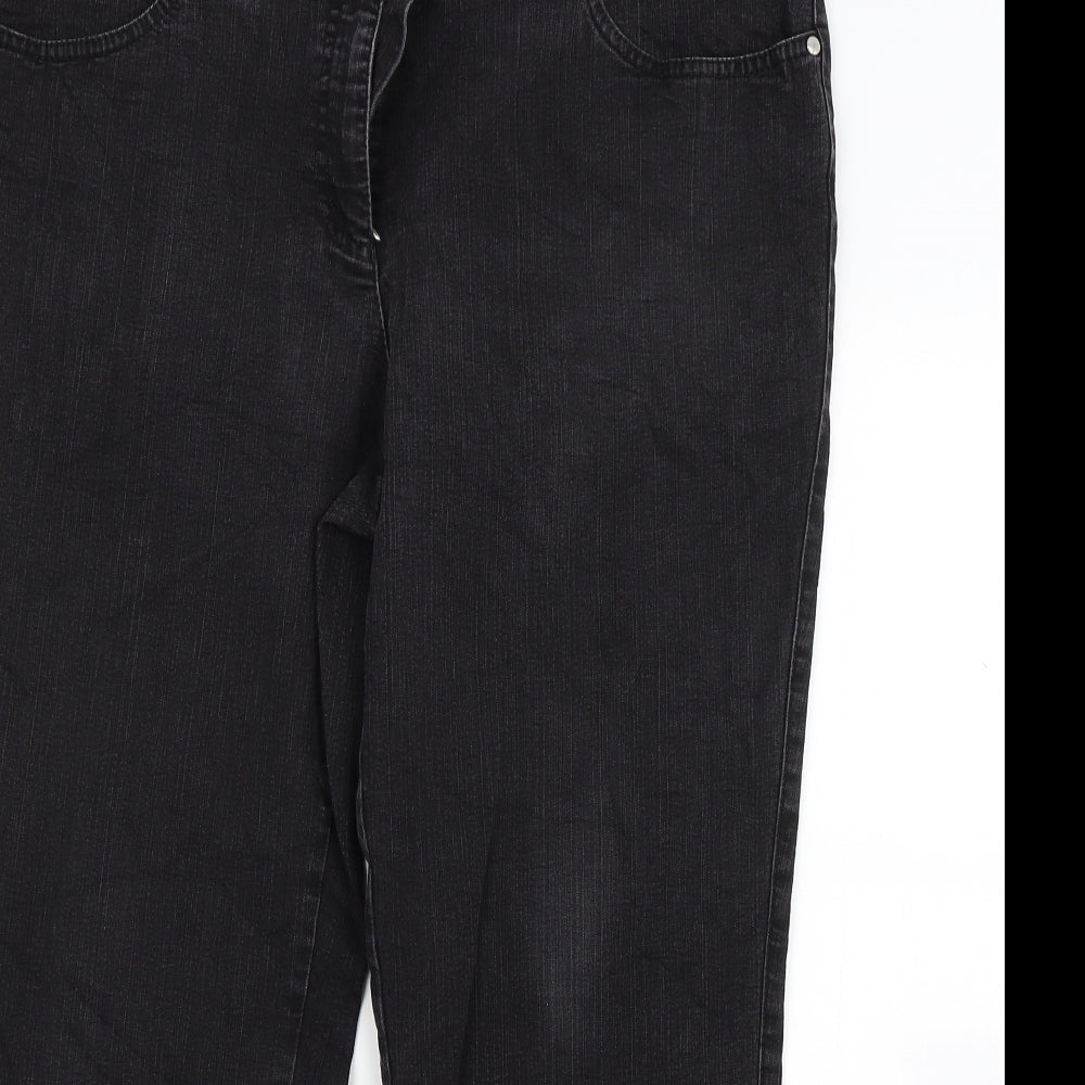 Bexley Womens Black  Denim Capri Jeans Size 34 in L23 in