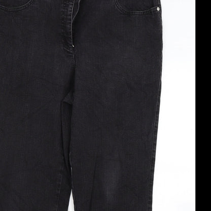 Bexley Womens Black  Denim Capri Jeans Size 34 in L23 in