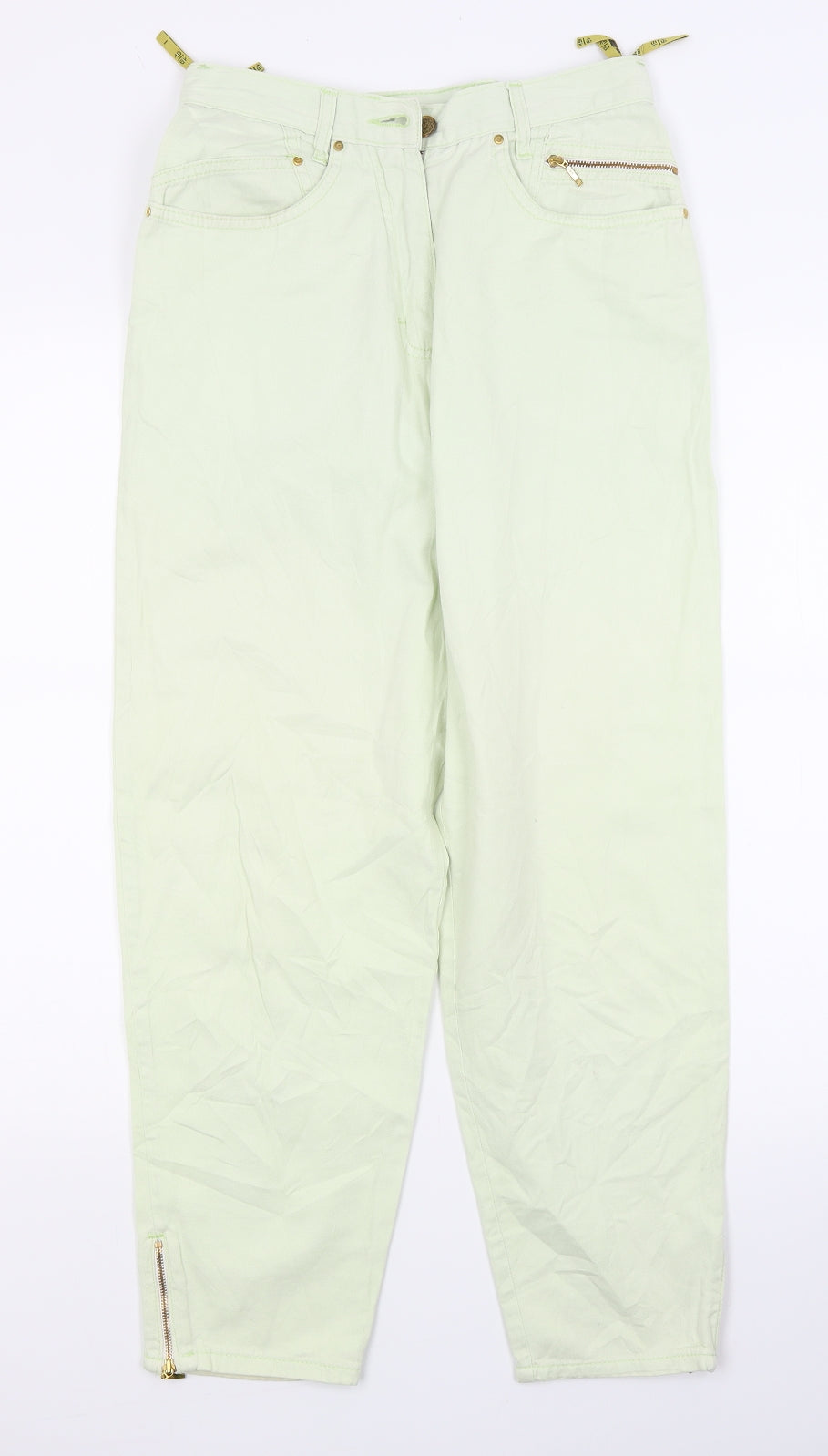 C&A Womens Green  Denim Tapered Jeans Size 8 L28 in