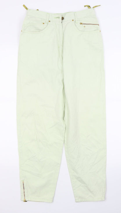 C&A Womens Green  Denim Tapered Jeans Size 8 L28 in