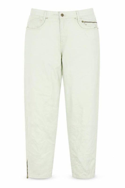 Womens UK Size 8 C&A Regular Fit Tapered Green Jeans