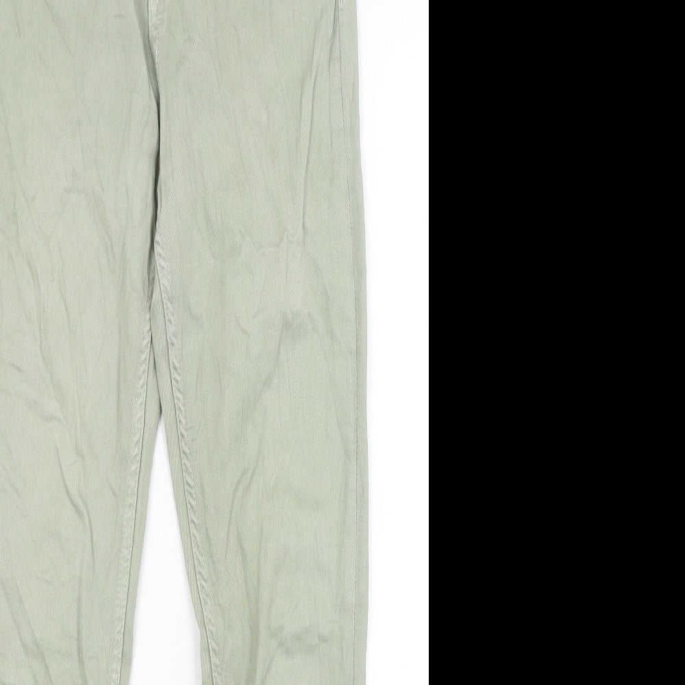 Womens UK Size 8 Preworn Regular Fit Skinny Green Jeans