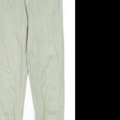 Womens UK Size 8 Preworn Regular Fit Skinny Green Jeans