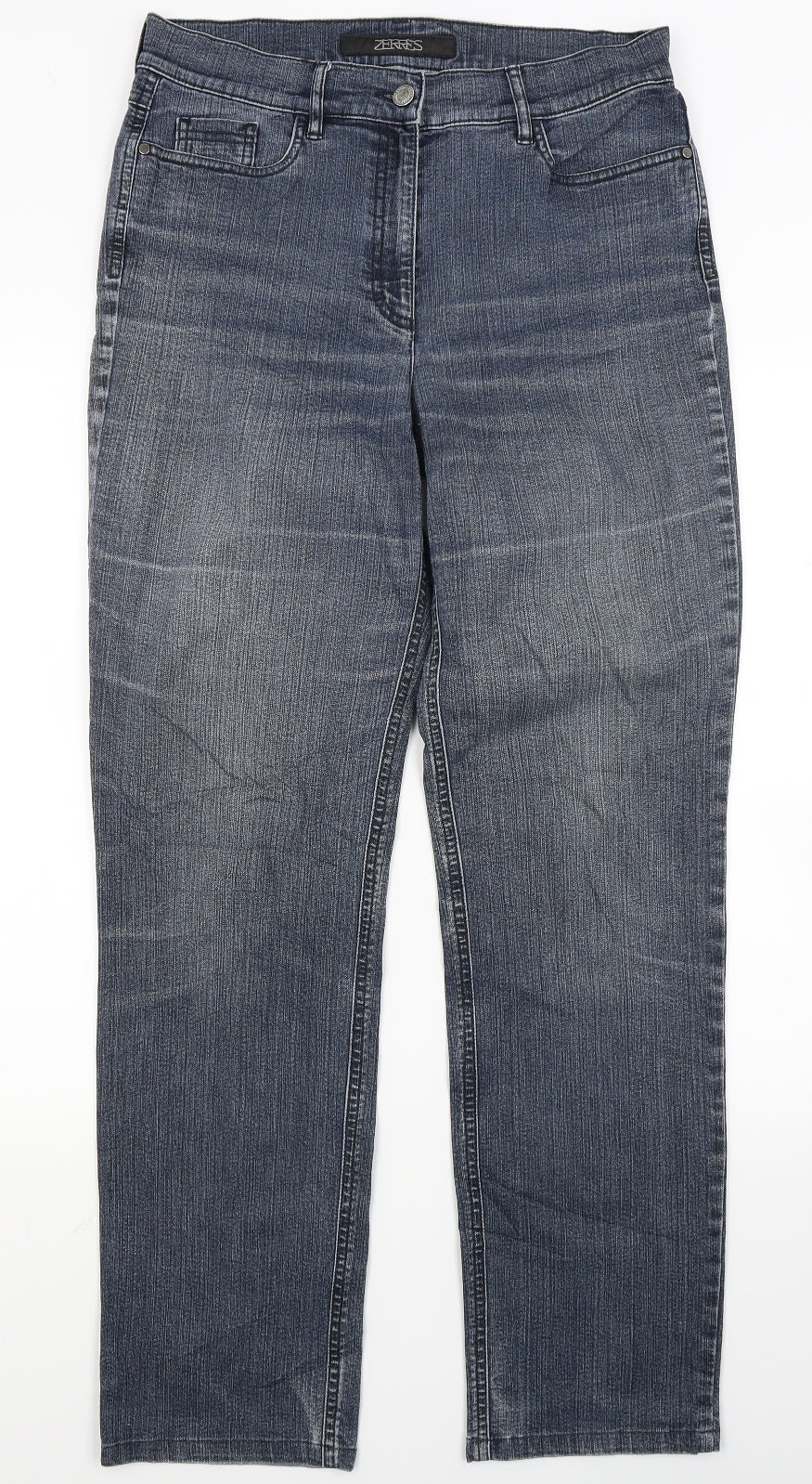 Womens UK Size 12 ZERRES Regular Fit Straight Blue Jeans
